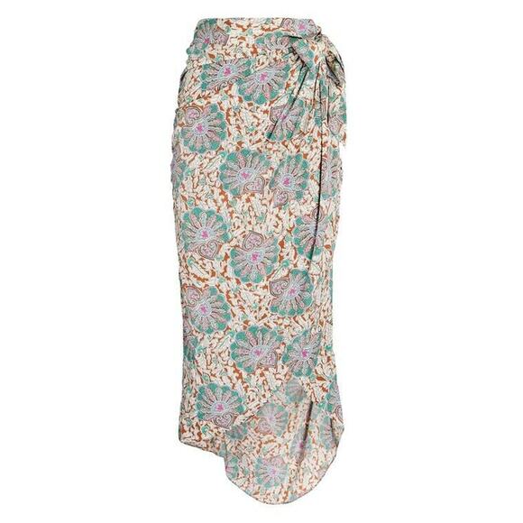 $478 VERONICA BEARD ALLAIRE SKIRT IN MULIT COLOR PRINT SIZE 2 Silk - Picture 4 of 5